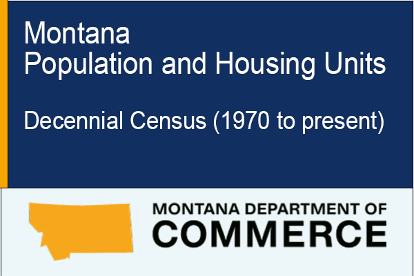 Montana Population and Housing Units - Decennial Census (1970 to present)